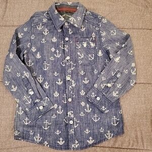 NWT Epic Threads Kids Anchor light blue shirt size 6